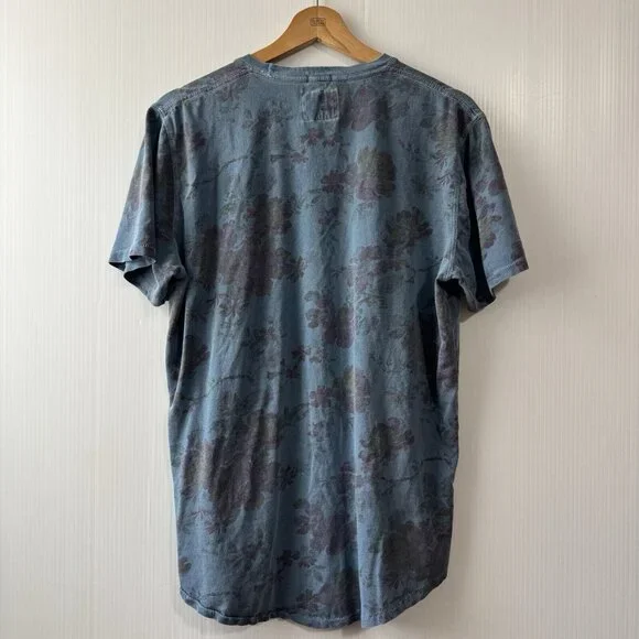 Vintage y2k Abercrombie & Fitch Garmen Dyed Floral Print T-shirt Top Sz L - Picture 2 of 14